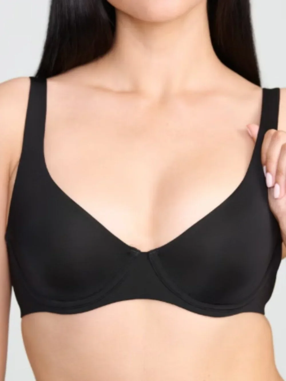 CUUP The Scoop Micro Modal Unlined Bra Black Size 36D